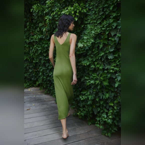 New Zara Knit Midi Dress 3471/033 - Picture 3 of 12